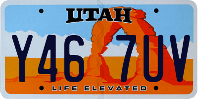 UT license plate Y467UV