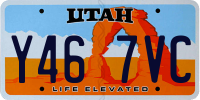 UT license plate Y467VC