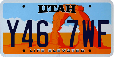 UT license plate Y467WF