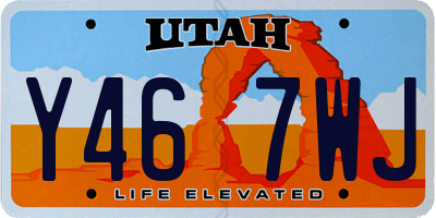 UT license plate Y467WJ
