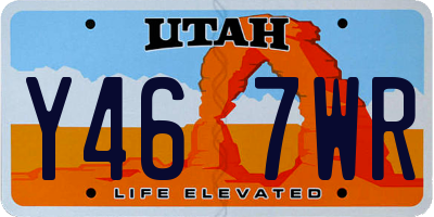 UT license plate Y467WR