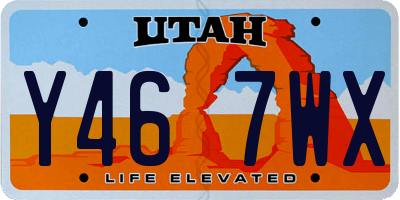 UT license plate Y467WX