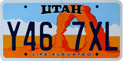 UT license plate Y467XL