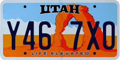 UT license plate Y467XO