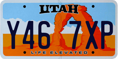 UT license plate Y467XP