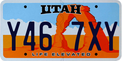 UT license plate Y467XY