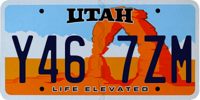 UT license plate Y467ZM