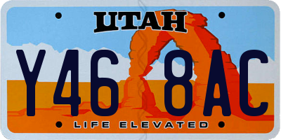 UT license plate Y468AC