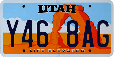 UT license plate Y468AG