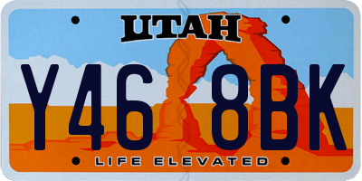 UT license plate Y468BK