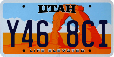 UT license plate Y468CI