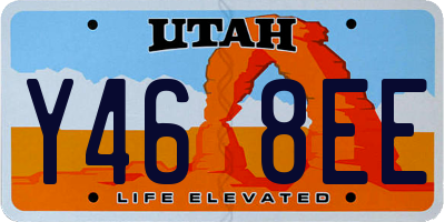 UT license plate Y468EE