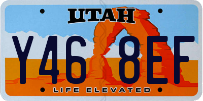 UT license plate Y468EF