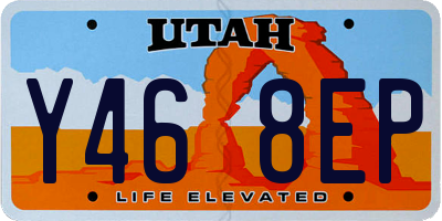 UT license plate Y468EP