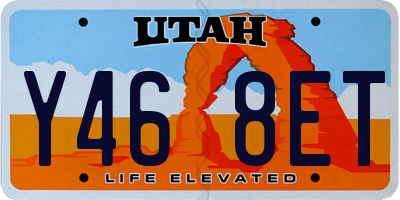 UT license plate Y468ET
