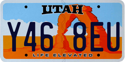 UT license plate Y468EU