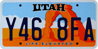 UT license plate Y468FA
