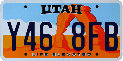 UT license plate Y468FB