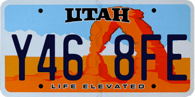 UT license plate Y468FE