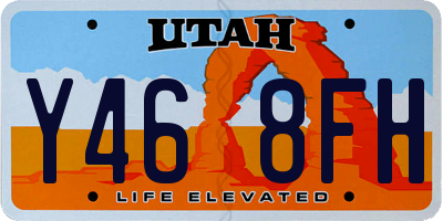 UT license plate Y468FH