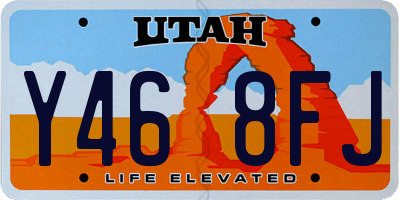 UT license plate Y468FJ