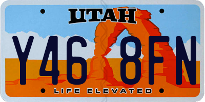 UT license plate Y468FN