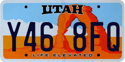 UT license plate Y468FQ
