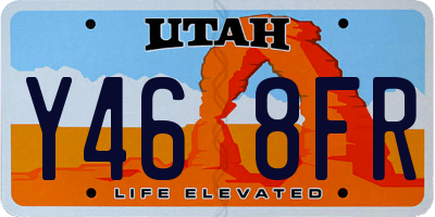 UT license plate Y468FR