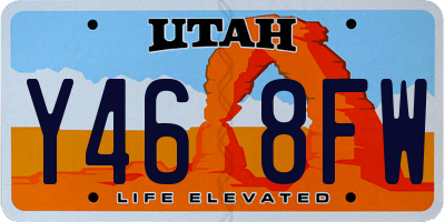 UT license plate Y468FW