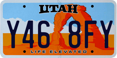 UT license plate Y468FY