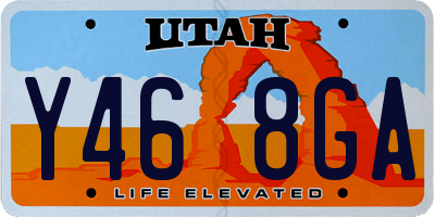 UT license plate Y468GA