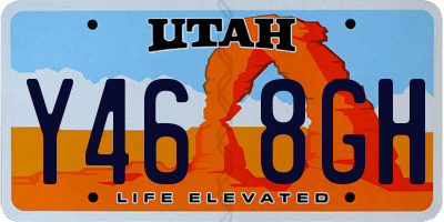 UT license plate Y468GH