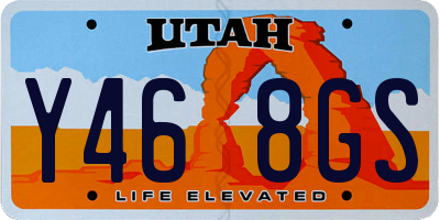 UT license plate Y468GS