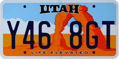 UT license plate Y468GT