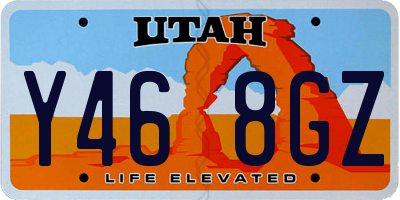 UT license plate Y468GZ