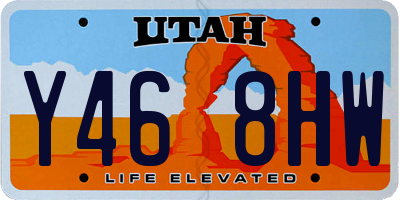 UT license plate Y468HW