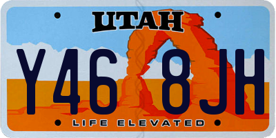 UT license plate Y468JH