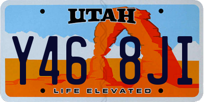 UT license plate Y468JI