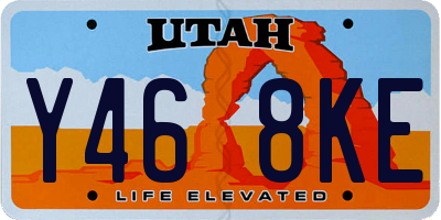 UT license plate Y468KE