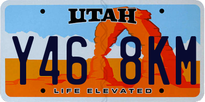 UT license plate Y468KM