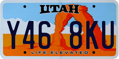 UT license plate Y468KU