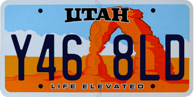 UT license plate Y468LD