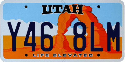 UT license plate Y468LM