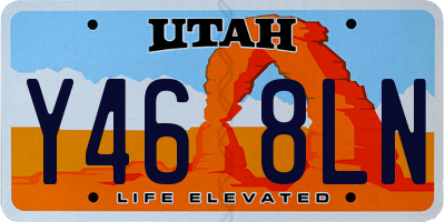 UT license plate Y468LN