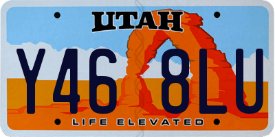 UT license plate Y468LU