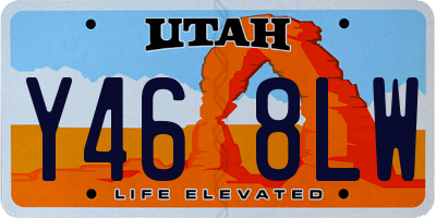 UT license plate Y468LW