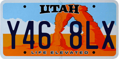 UT license plate Y468LX