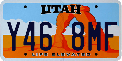 UT license plate Y468MF