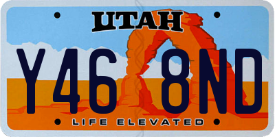UT license plate Y468ND