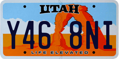 UT license plate Y468NI